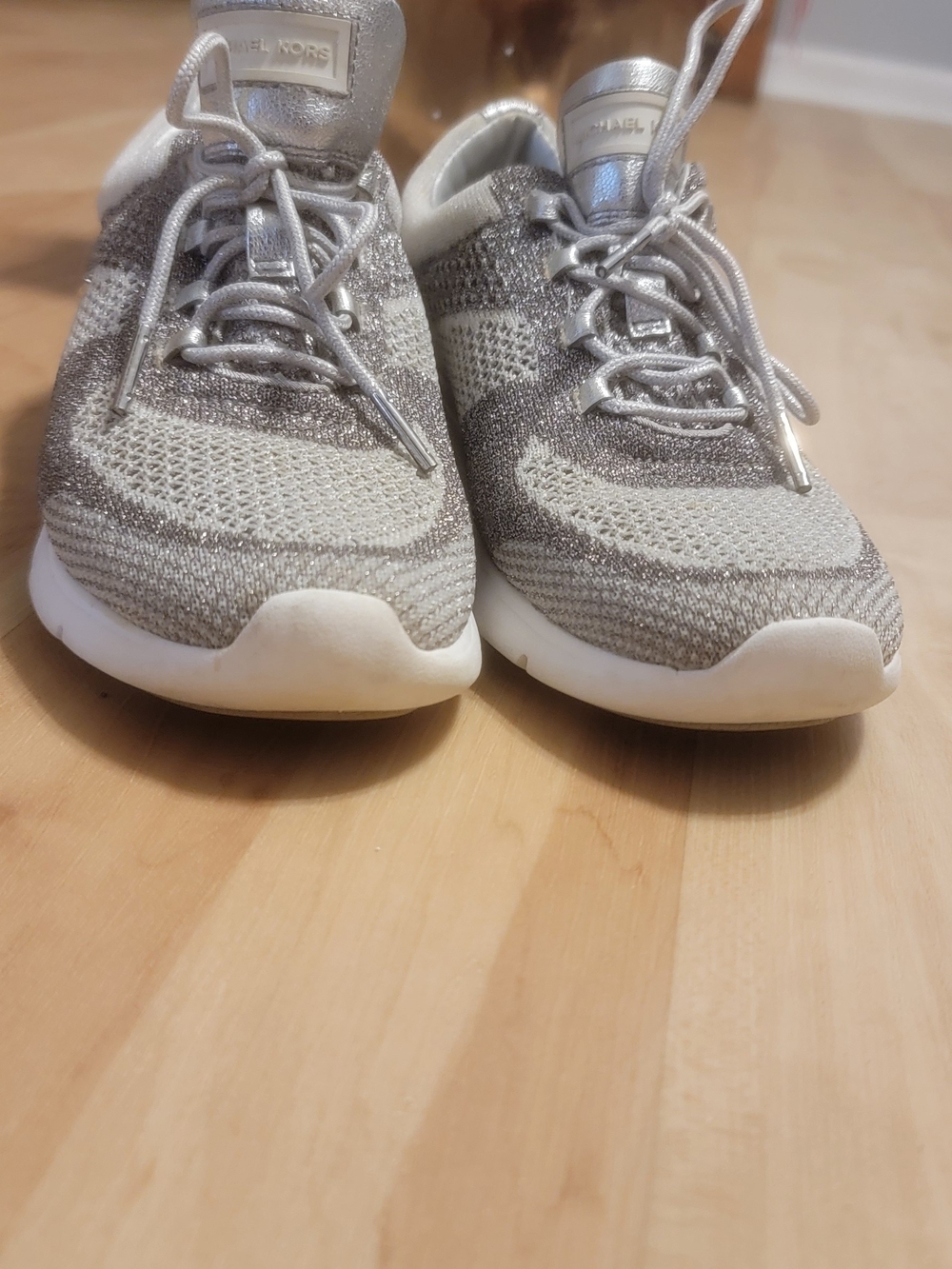 Michael Kors Silver Metallic Sneakers – Women’s 7.5 / EU 38